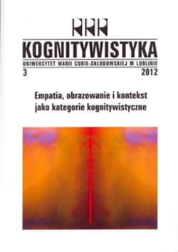 Kognitywistyka 3 Empatia, obrazowanie i kontekst jako kategorie kognitywistyczne