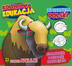 Kolorowa edukacja Zwierzęta Polski - naklejka - Opracowanie Zbiorowe