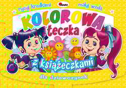 Kolorowa teczka z książeczkami dla dziewczynek