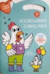 Kolorowana z naklejkami. Na wsi z kogutem - Praca zbiorowa