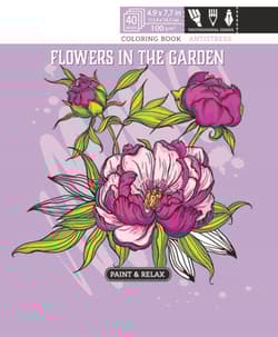 Kolorowanka antystresowa 124x197 20 kartek TW Flowers in the garden