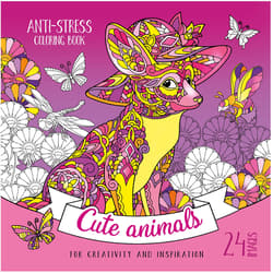 Kolorowanka antystresowa 200x200 12 kartek BR Cute animals