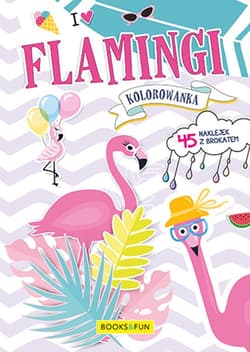 Kolorowanka Flamingi z naklejkami - Opracowanie Zbiorowe