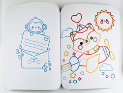 Galeria - zdjęcie nr. 2 - Kolorowanka Kawaii z grubym lakierowanym obrysem. Kot