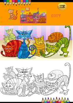 Kolorowanka Koty