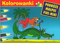 Kolorowanka Podróże Małpki Fiki-Miki (Małpka i krokodyl) - Walentynowicz Marian, Kornel  Makuszyński