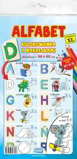 Kolorowanka XL z naklejkami Alfabet
