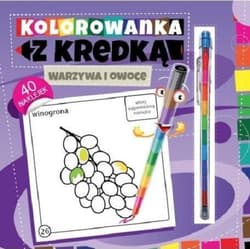 Kolorowanka z kredką Warzywa i owoce