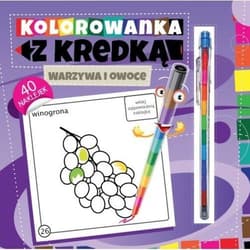 Kolorowanka z kredką Warzywa i owoce