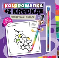 Kolorowanka z kredką Warzywa i owoce - Marcin Południak