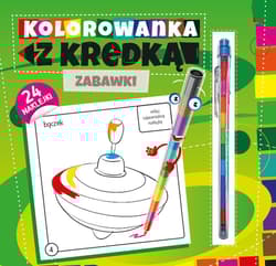 Kolorowanka z kredką. Zabawki