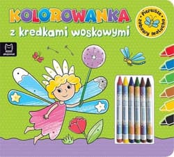 Kolorowanka z kredkami woskowymi Pierwsze zabawy malucha. Książeczka zielona - null
