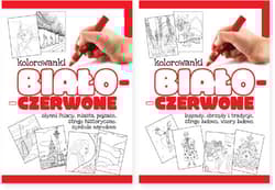 Kolorowanki biało-czerwone Pakiet części 1-2