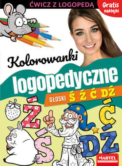 Kolorowanki logopedyczne Głoski Ś Ź Ć Dź z naklejkami