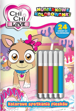Kolorowe spotkania piesków. Chi Chi love. Numerkowe kolorowanki - Praca zbiorowa