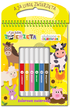 Kolorowe zwierzaki. A ja lubię zwierzęta. Ulubione kolorowanki - Opracowanie Zbiorowe