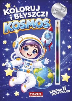 Koloruj i błyszcz Kosmos z kredką i naklejkami