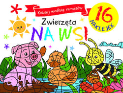 Koloruj według numerów. Zwierzęta na wsi