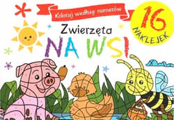 Koloruj według numerów. Zwierzęta na wsi - Praca zbiorowa