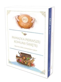 Komunijny Biblia + Pamiątka I Komunii Świętej Pakiet