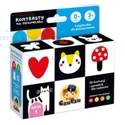 Kontrasty na sznureczku Książeczka dla dzieci 0-3 mies. CzuCzu - Opracowanie Zbiorowe