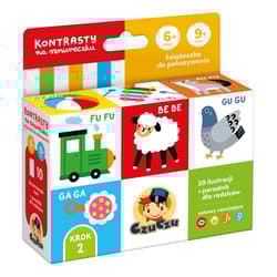 Kontrasty na sznureczku Książeczka dla dzieci 6-9 mies.CzuCzu - Opracowanie Zbiorowe