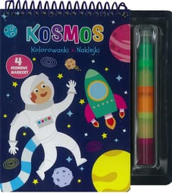 Kosmos Kolorowanki naklejki 4 neonowe markery - Praca zbiorowa