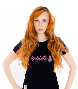 Koszulka "Kobieta nieziemskich obyczajów" - rozmiar L (czarna) - Dobroci.pl