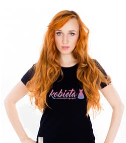 Koszulka "Kobieta nieziemskich obyczajów" - rozmiar M (czarna) - Dobroci.pl