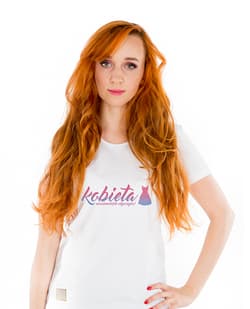 Koszulka "Kobieta nieziemskich obyczajów" - rozmiar S (biała) - Dobroci.pl