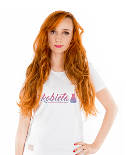 Koszulka "Kobieta nieziemskich obyczajów" - rozmiar XL (biała) - Dobroci.pl
