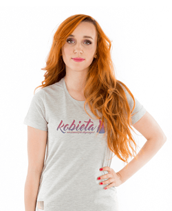 Koszulka "Kobieta nieziemskich obyczajów" - rozmiar XL (szara) - Dobroci.pl