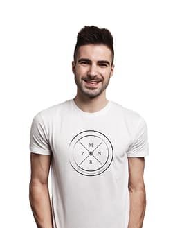 Koszulka "Mężczyzna z nieba rodem" - rozmiar L (biała) - Dobroci.pl