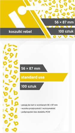 Koszulki Crater Light 56x87mm 100szt REBEL