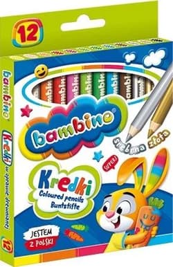 Galeria - zdjęcie nr. 2 - Kredki sz. bambino 12k/15 drewniane