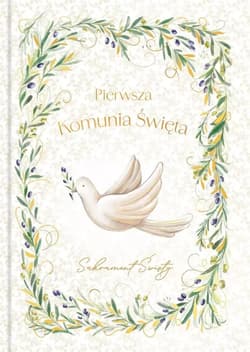 Książeczka A5 Pamiątka Komunijna. Gołąb w oliwkach