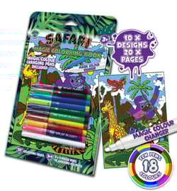 Galeria - zdjęcie nr. 3 - Książeczka do malowania z mazakami zmieniającymi kolor Safari