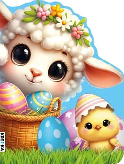 Książeczka kartonowa wielkanocny baranek - Praca zbiorowa