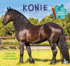 Książeczka z puzzlami i kolorowankami Konie - Opracowanie Zbiorowe