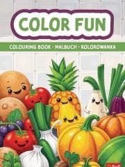 Książka aktywizująca Owoce i warzywa kolorowanka