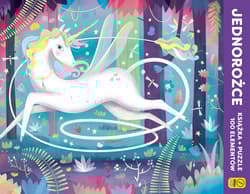 Książka i puzzle Jednorożce 100 elementów - Irena Trevisan, Anna  Paszkiewicz