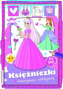 Księżniczki. Kolorujemy i naklejamy - Opracowanie Zbiorowe