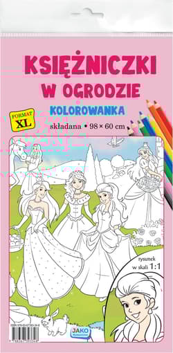 Księżniczki w ogrodzie. Kolorowanka XL - Praca zbiorowa