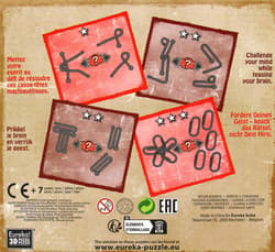Galeria - zdjęcie nr. 4 - Łamigłowki metalowe 4 sztuki Puzzle-mania zestaw czerwony