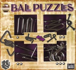 Łamigłowki metalowe 4 sztuki Puzzle-mania zestaw fioletowy