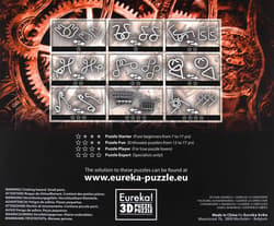 Galeria - zdjęcie nr. 3 - Łamigłówki metalowe 9 sztuk Steampunk zestaw brązowy