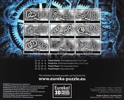 Galeria - zdjęcie nr. 2 - Łamigłówki metalowe 9 sztuk Steampunk zestaw szary