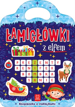 Łamigłówki z elfem. Książeczka z naklejkami - Agata Kaczyńska