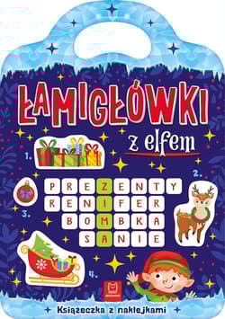 Łamigłówki z elfem. Książeczka z naklejkami - Agata Kaczyńska
