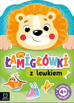 Łamigłówki z lewkiem Książeczka z naklejkami 4+ - Anna Podgórska